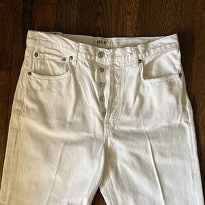 Agolde Women’s Crisp White Straight Jeans